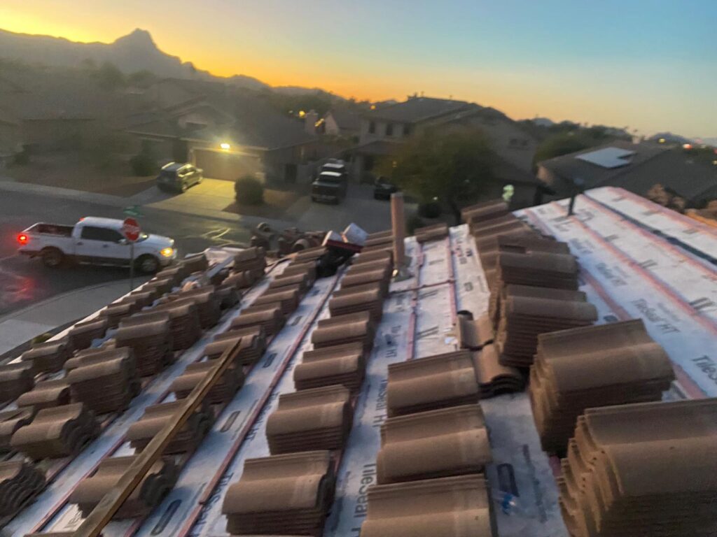 Tile roof reset and underlayment replacement
