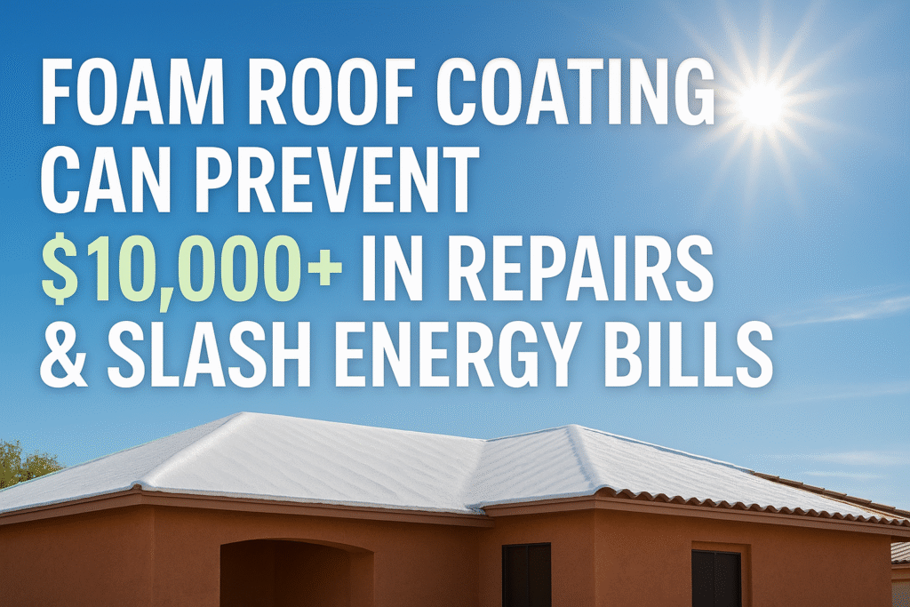 Foam Roof Coating Can Prevent 💲10,000+ in Repairs and Slash Energy Bills | Tip Top Roofing Scottsdale