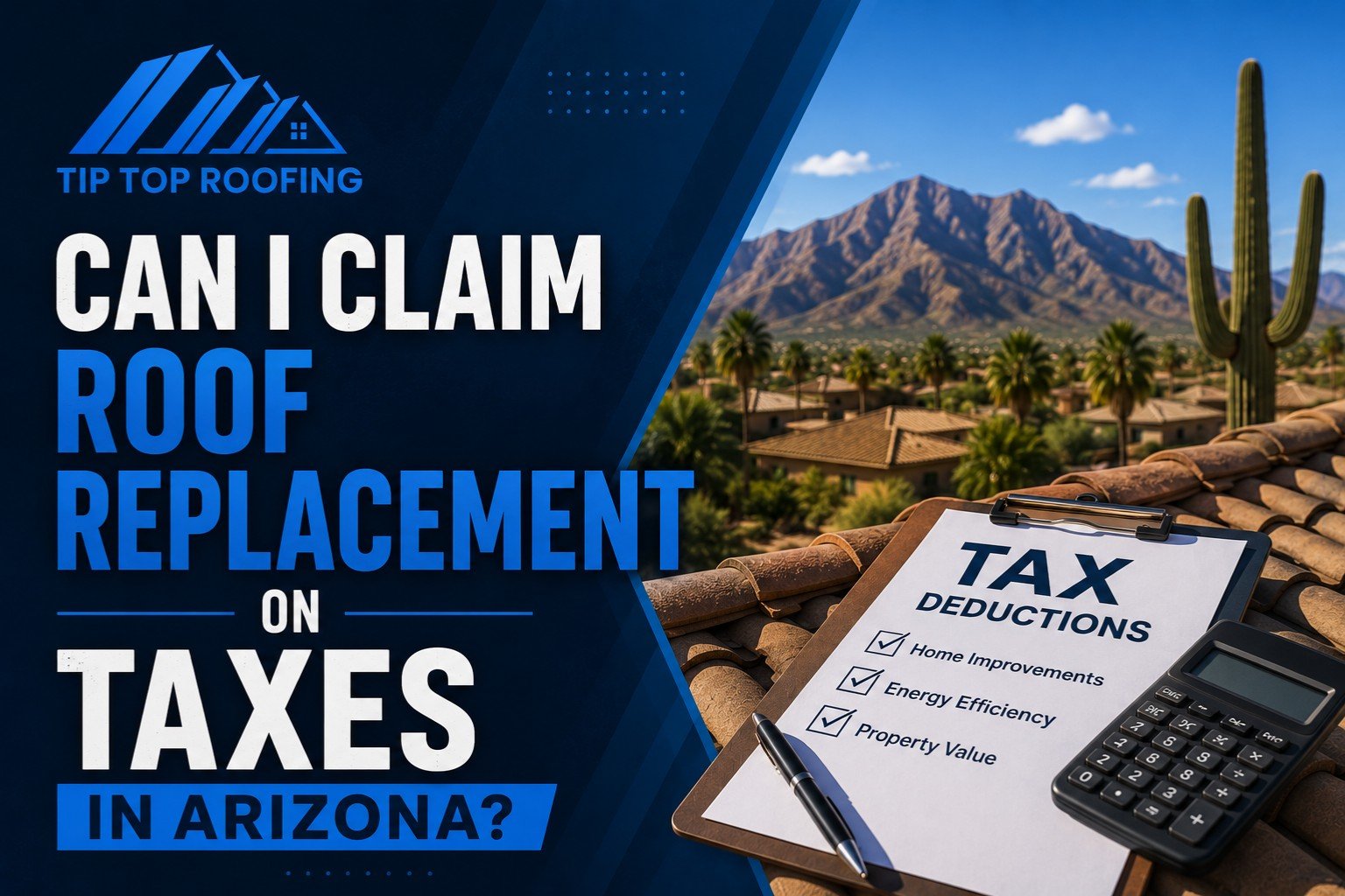 Can I Claim Roof Replacement on Taxes in Arizona