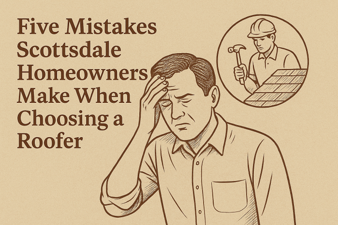 Avoid costly errors when hiring a roofing company in Scottsdale AZ. Discover five common mistakes homeowners make and how to choose a reliable local roofer.